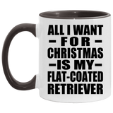 All I Want For Christmas Is My Flat-Coated Retriever - 11oz Accent Mug Black