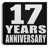 17th Anniversary 17 Years Anniversary - Canvas Square