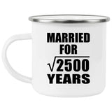 50th Anniversary Married For Square Root of 2500 Years - 12oz Camping Mug