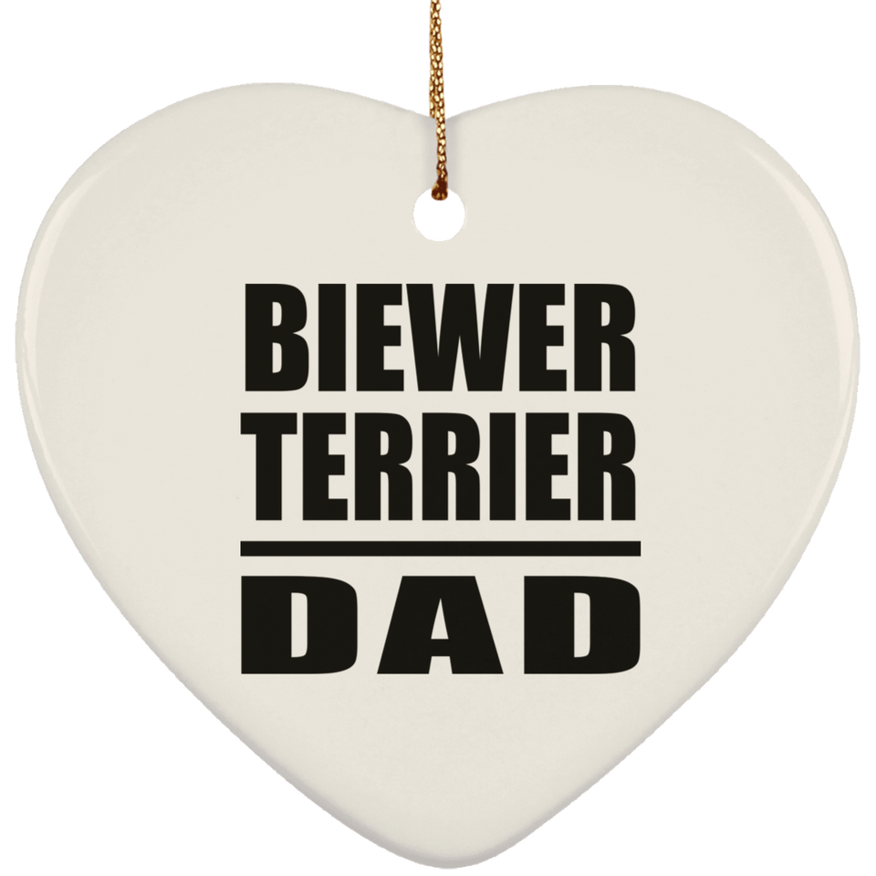 Biewer Terrier Dad - Heart Ornament