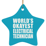World's Okayest Electrical Technician - Star Ornament