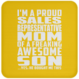 Proud Sales Representative Mom Of Awesome Son - Drink Coaster