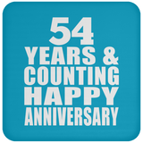 Happy 54th Anniversary 54 Years & Counting - Drink Coaster