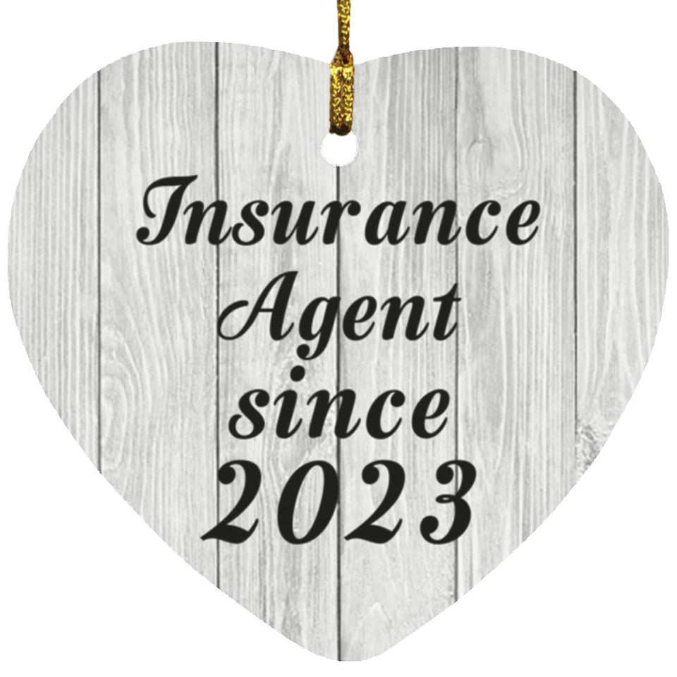Insurance Agent Since 2023 - Heart Ornament F