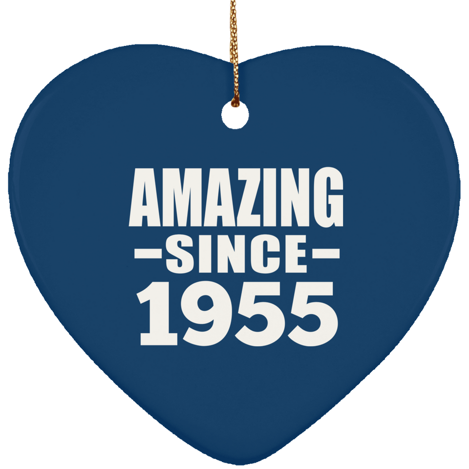 69th Birthday Amazing Since 1955 - Heart Ornament