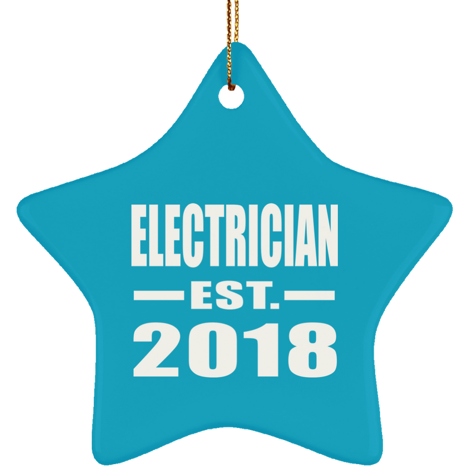 Electrician Established EST. 2018 - Star Ornament