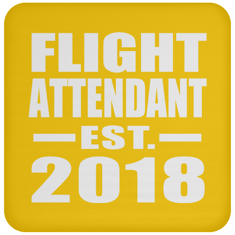 Flight Attendant Established EST. 2018 - Drink Coaster