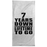 7th Anniversary 7 Years Down Lifetime To Go - Hand Towel