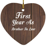 First Year As Brother In Law - Heart Ornament D