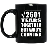 51st Anniversary Square Root of 2601 Years Who's Counting - 11oz Coffee Mug Black