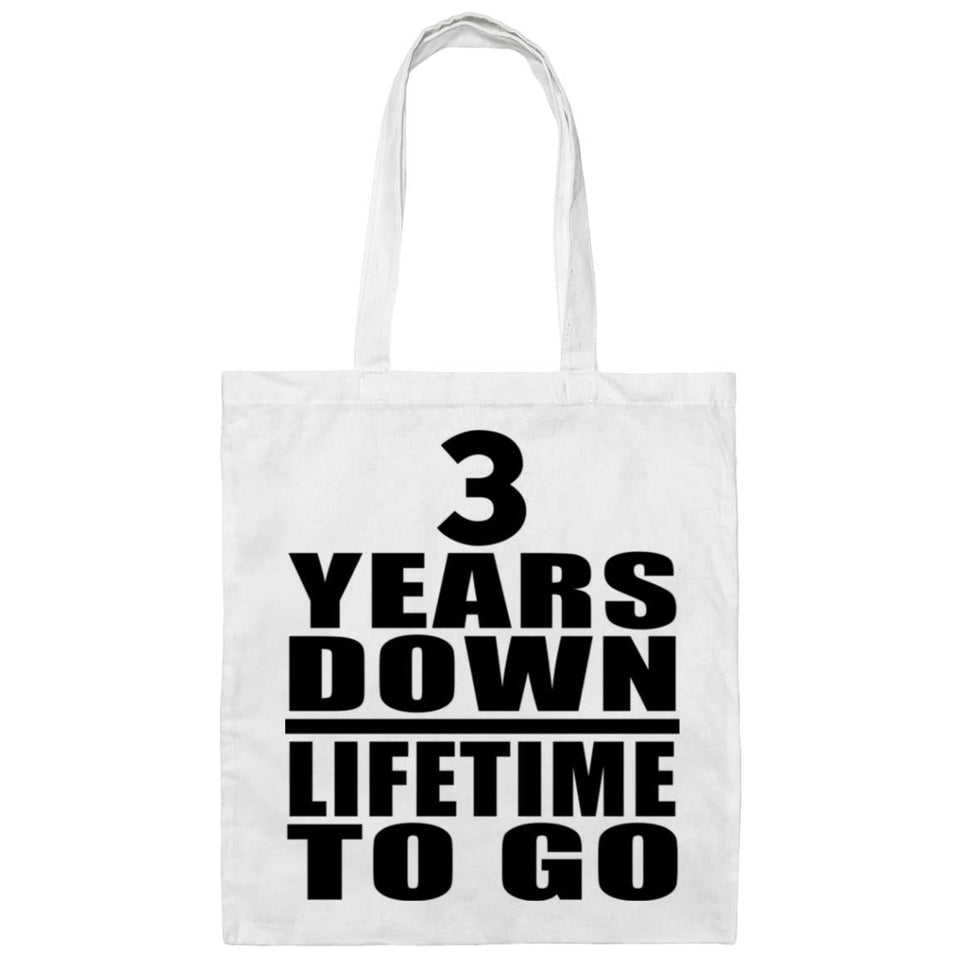 3rd Anniversary 3 Years Down Lifetime To Go - Tote Bag White
