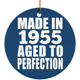 69th Birthday Made In 1955 Aged to Perfection - Circle Ornament