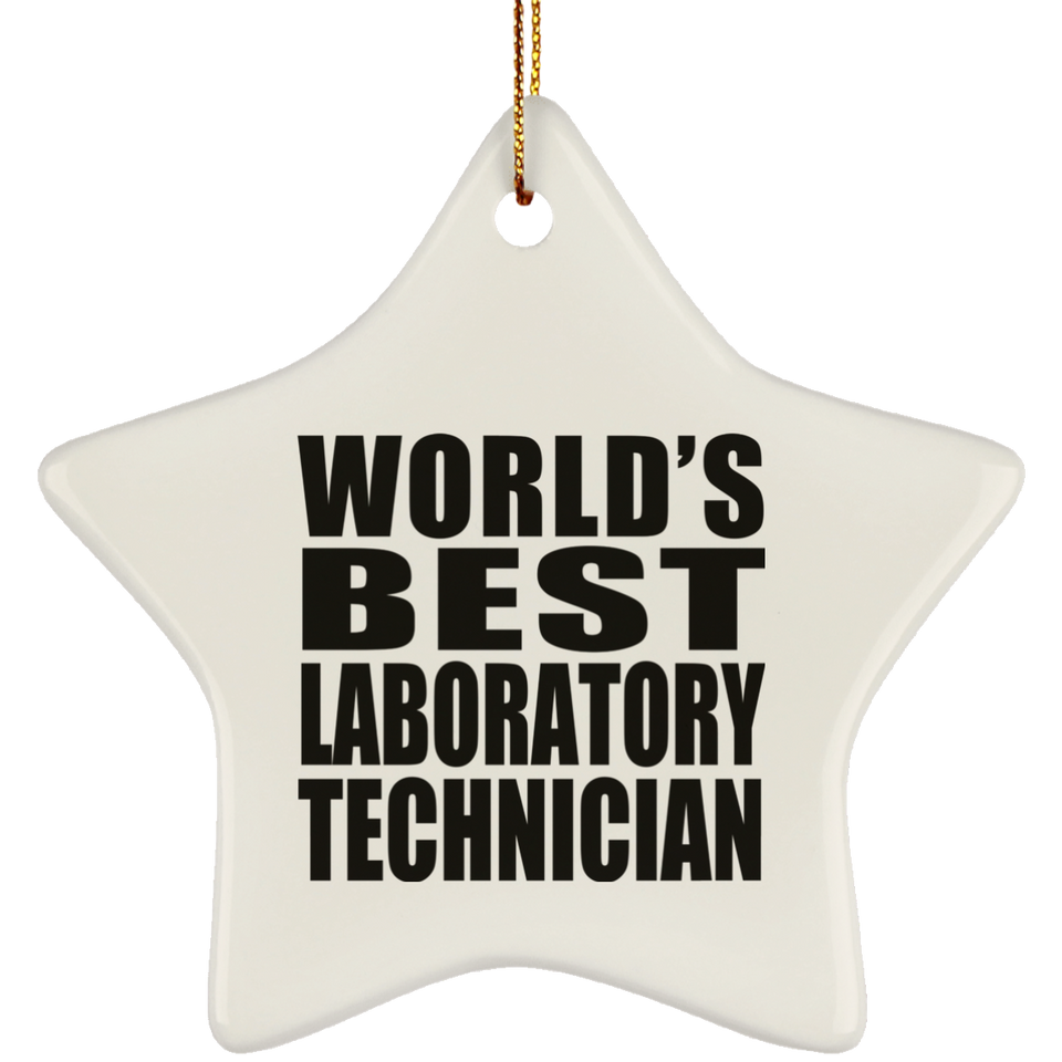 World's Best Laboratory Technician - Star Ornament
