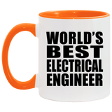 World's Best Electrical Engineer - 11oz Accent Mug Orange