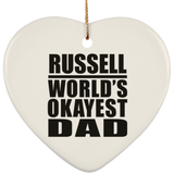 Russell World's Okayest Dad - Heart Ornament