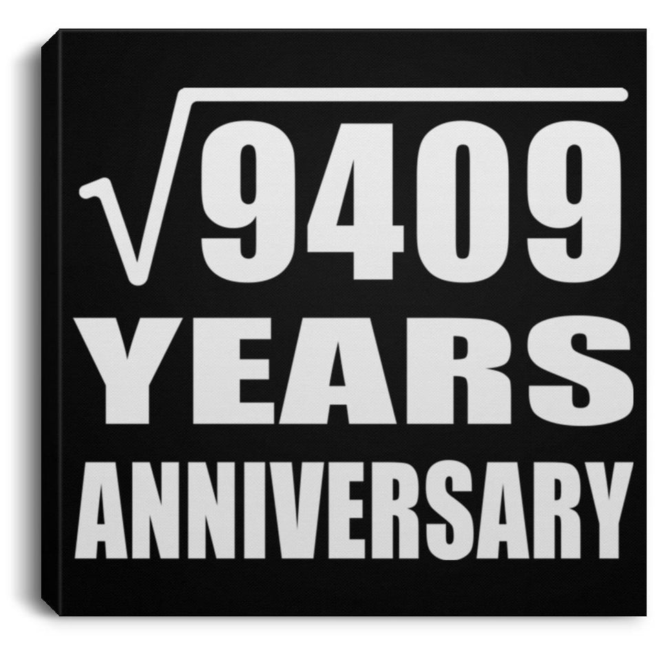 97th Anniversary Square Root of 9409 Years Anniversary - Canvas Square