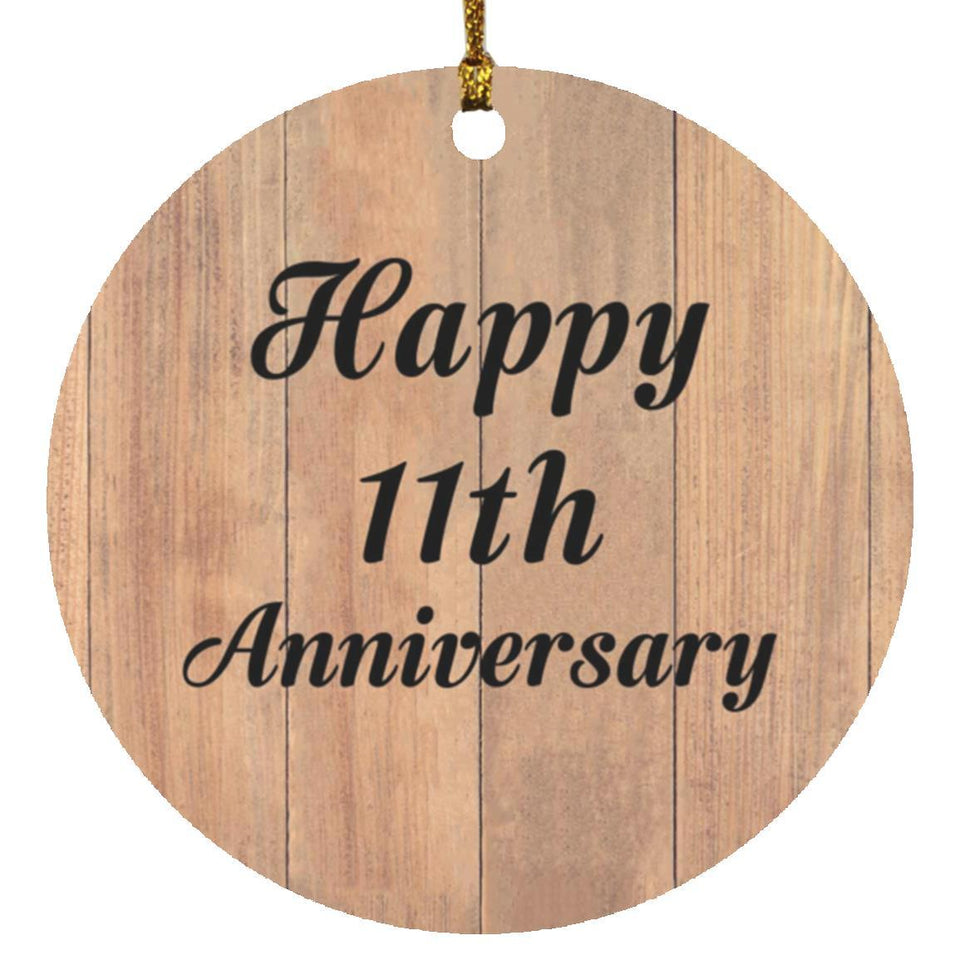 Happy 11th Anniversary - Circle Ornament C