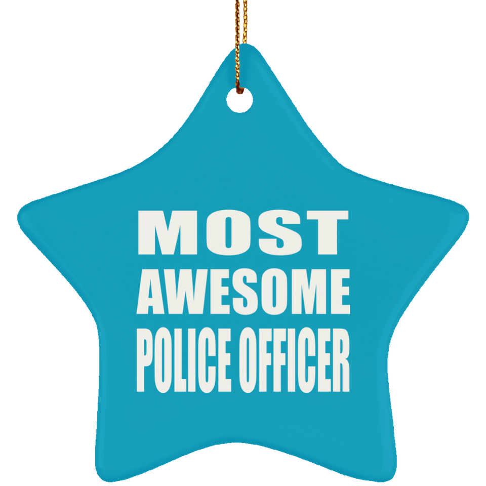 Most Awesome Police Officer - Star Ornament