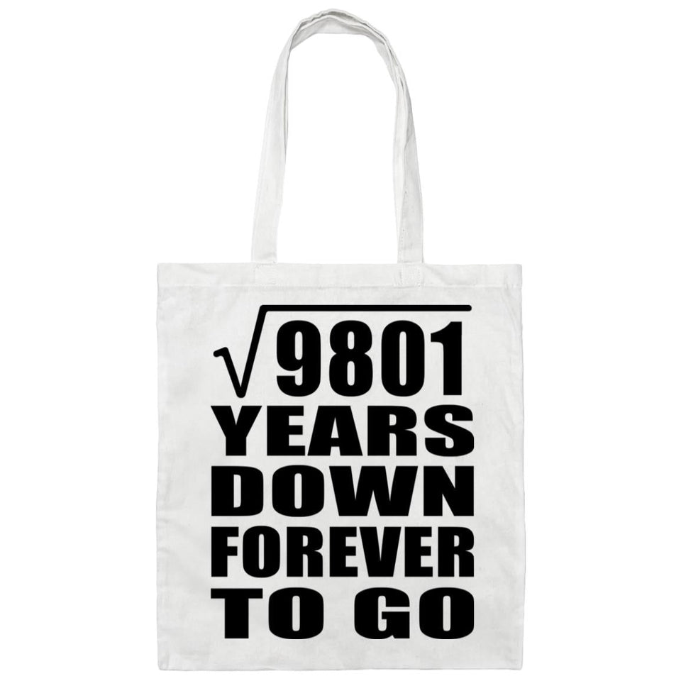 99th Anniversary Square Root of 9801 Years Down Forever To Go - Tote Bag White