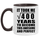 20th Birthday Took Square Root of 400 Years To Awesome - 11oz Accent Mug Black