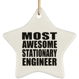 Most Awesome Stationary Engineer - Star Ornament