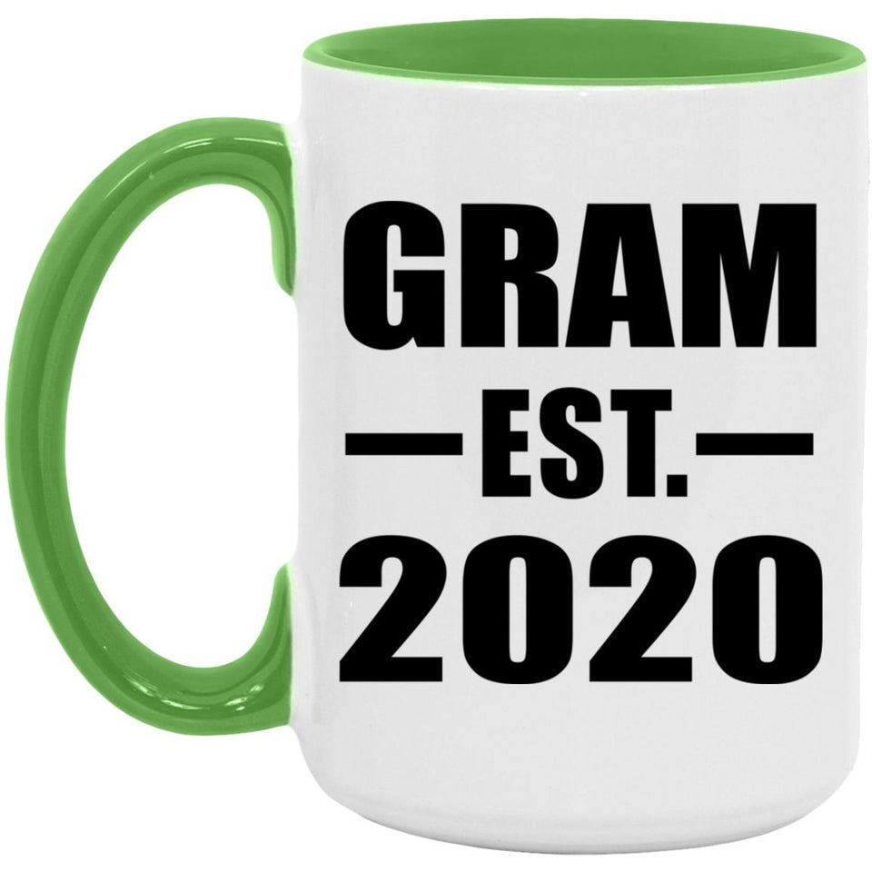 Gram Established EST. 2020 - 15oz Accent Mug Green