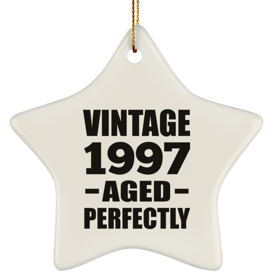 27th Birthday Vintage 1997 Aged Perfectly - Star Ornament