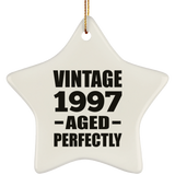 27th Birthday Vintage 1997 Aged Perfectly - Star Ornament