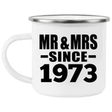 51st Anniversary Mr & Mrs Since 1973 - 12oz Camping Mug