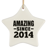 10th Birthday Amazing Since 2014 - Star Ornament