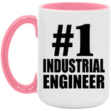 Number One #1 Industrial Engineer - 15oz Accent Mug Pink