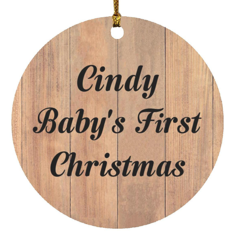 Cindy Baby's First Christmas - Circle Ornament C