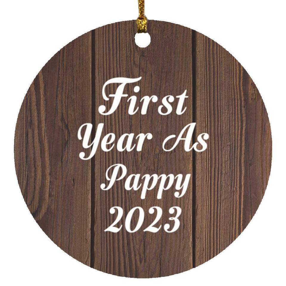 First Year As Pappy 2023 - Circle Ornament D