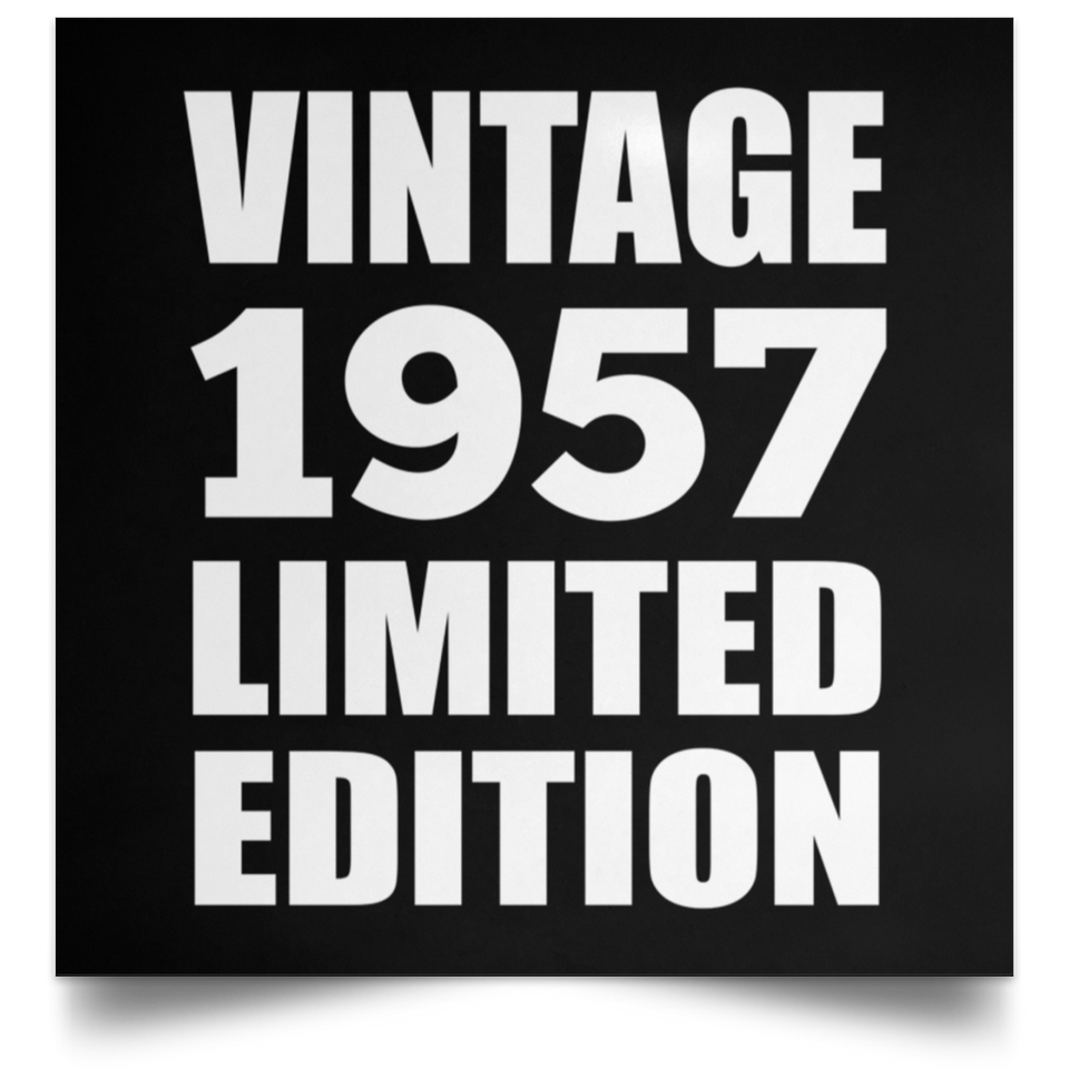 67th Birthday Vintage 1957 Limited Edition - Poster Square