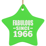 58th Birthday Fabulous Since 1966 - Star Ornament