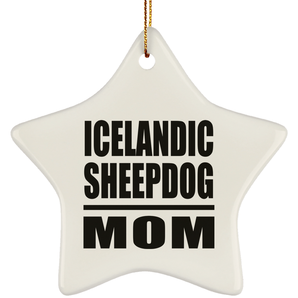 Icelandic Sheepdog Mom - Star Ornament