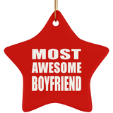 Most Awesome Boyfriend - Star Ornament