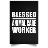 Blessed Animal Care Worker - Poster Portrait