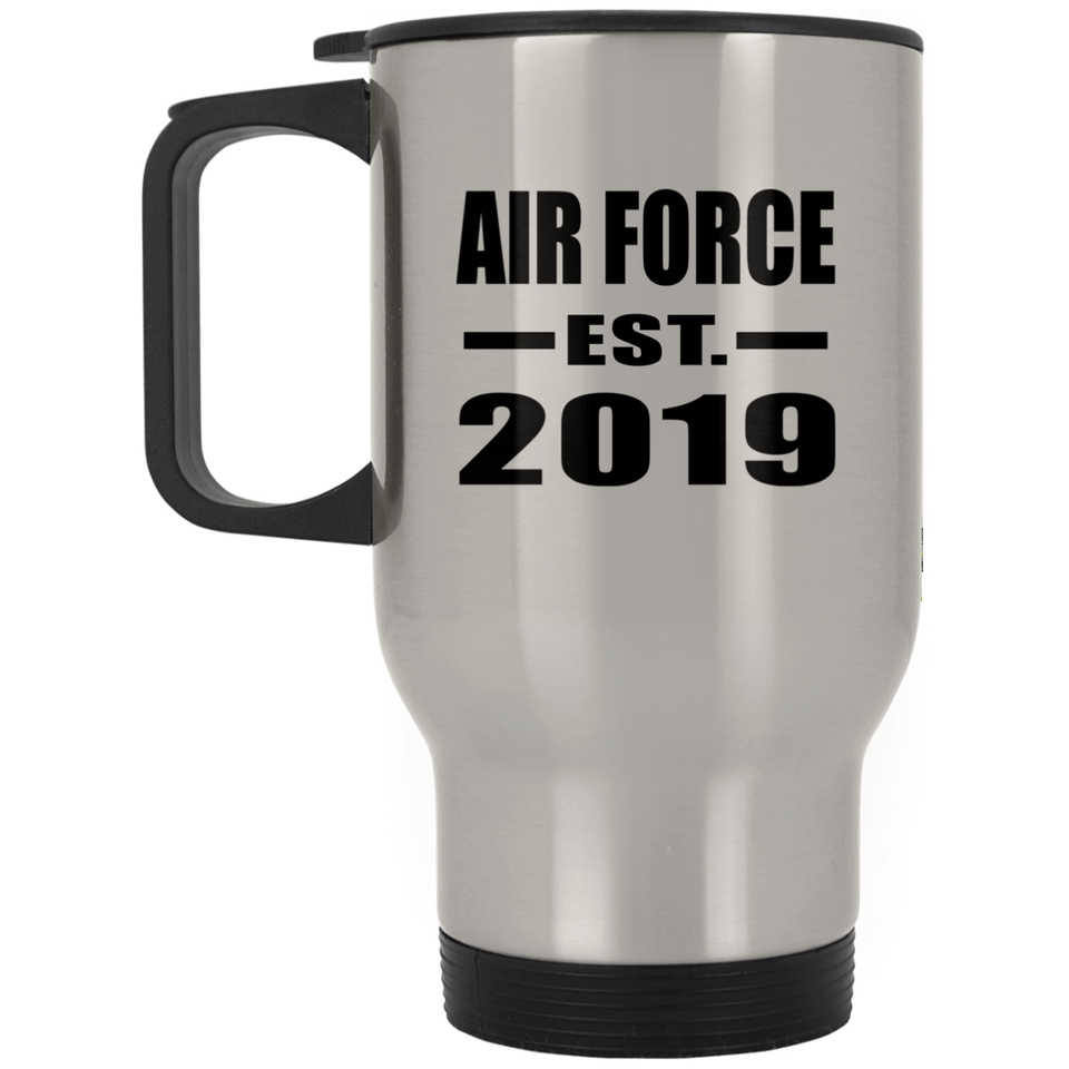 Air Force Established EST. 2019 - Silver Travel Mug