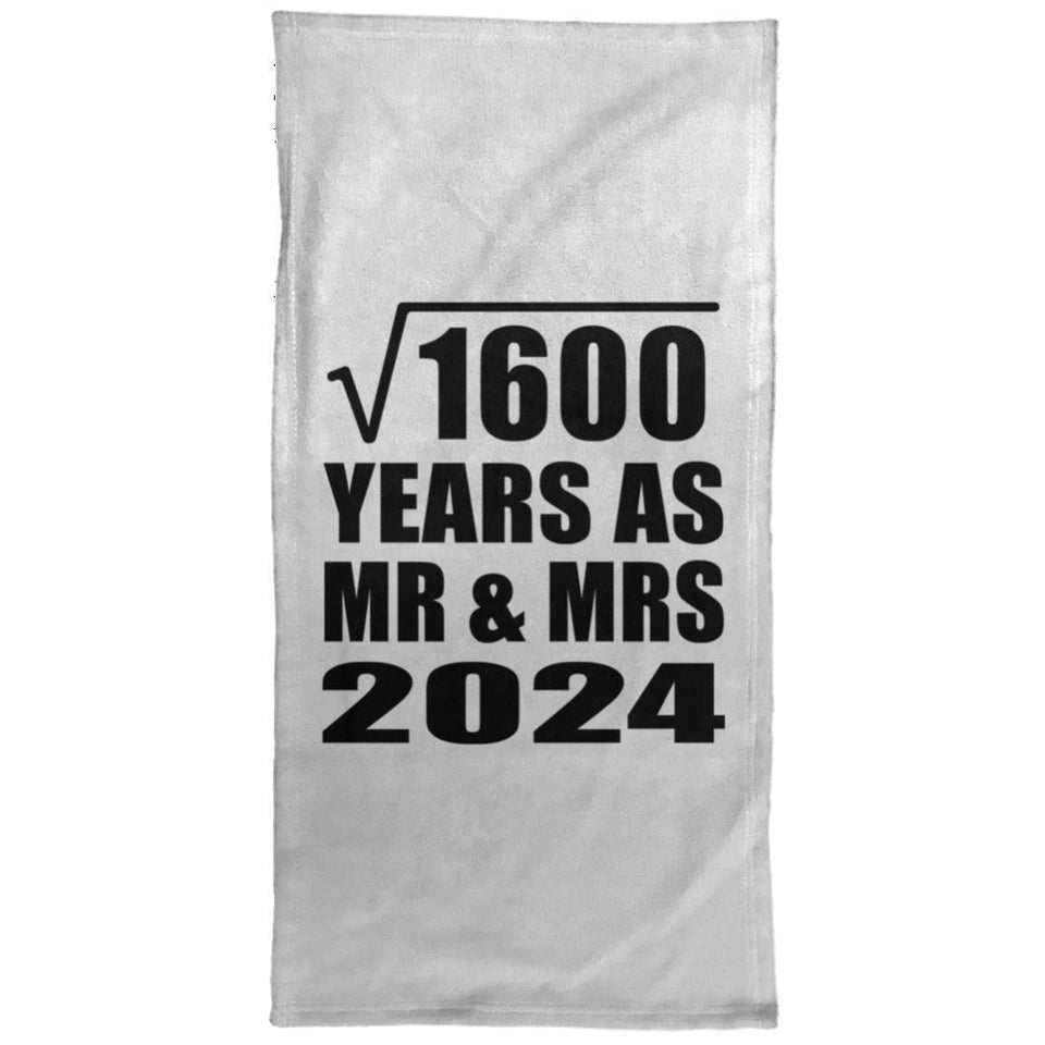 40th Anniversary Square Root of 1600 Years As Mr & Mrs 2024 - Hand Towel