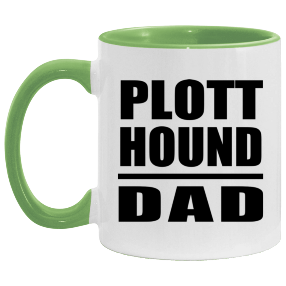 Plott Hound Dad - 11oz Accent Mug Green