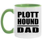 Plott Hound Dad - 11oz Accent Mug Green