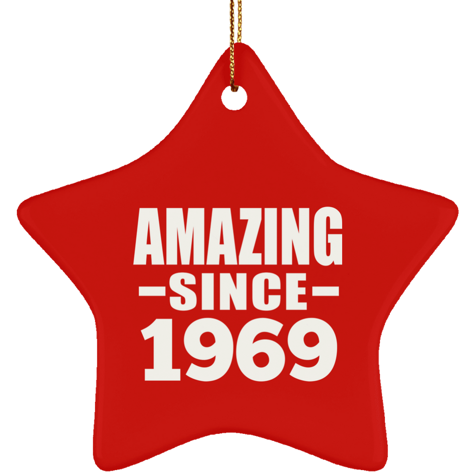 55th Birthday Amazing Since 1969 - Star Ornament