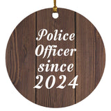 Police Officer Since 2024 - Circle Ornament D
