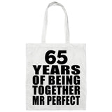 65th Anniversary 65 Years Of Being Mr Perfect - Tote Bag White