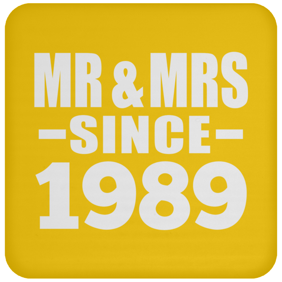 35th Anniversary Mr & Mrs Since 1989 - Drink Coaster