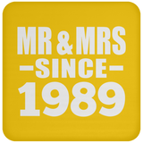 35th Anniversary Mr & Mrs Since 1989 - Drink Coaster