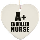 A+ Enrolled Nurse - Heart Ornament
