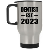 Dentist Established EST. 2023 - Silver Travel Mug