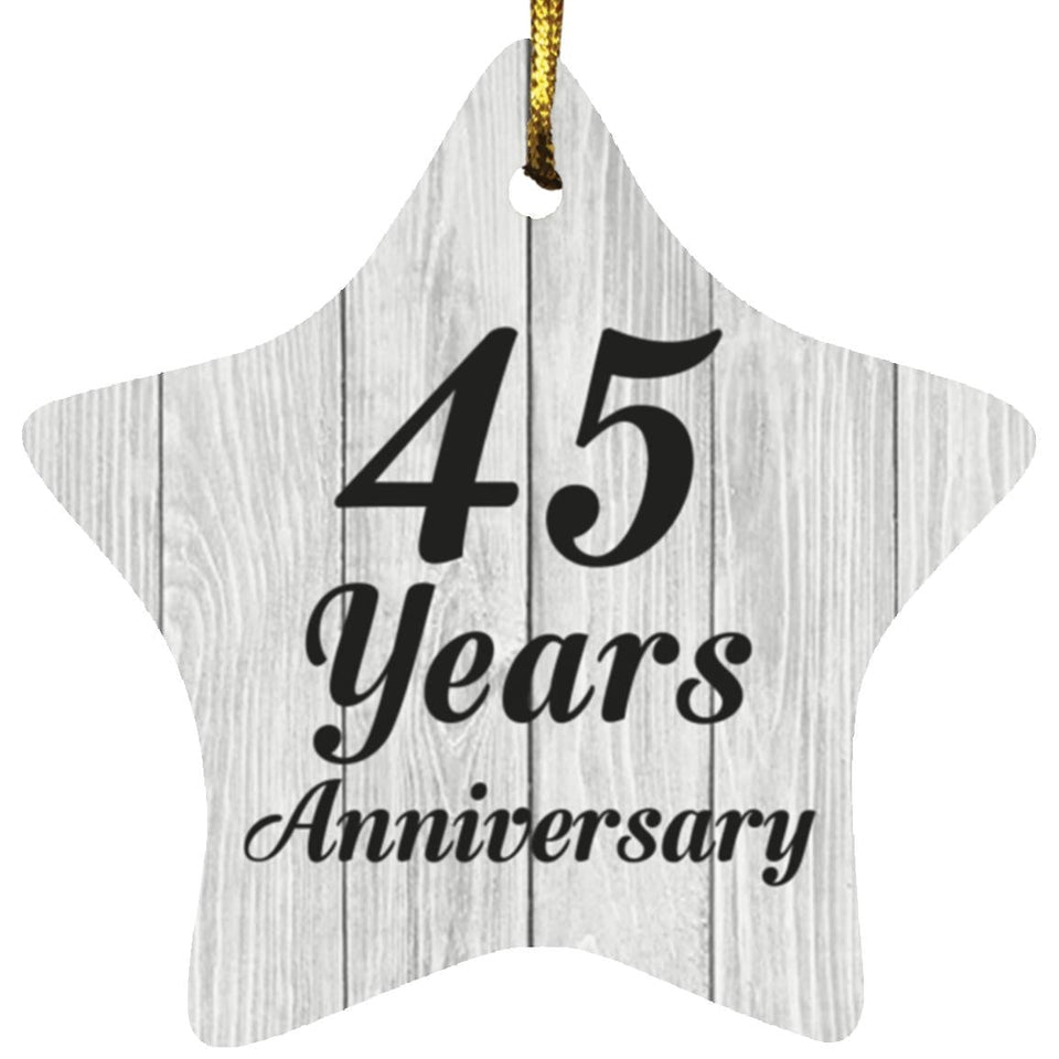 45th Anniversary 45 Years Anniversary - Star Ornament F